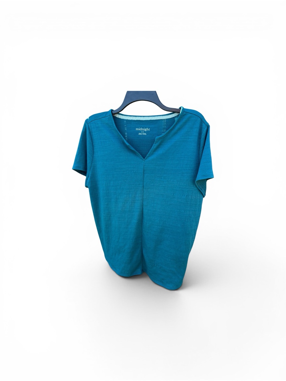 Midnight Teal Notch V-Neck Top